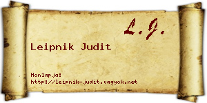 Leipnik Judit névjegykártya